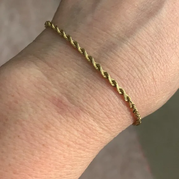 Jewelry Vintage Oroamerica Rope Chain Bracelet With Lobster Claw